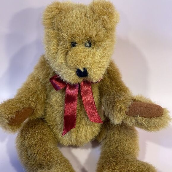 Vintage Ganz Bear 1997 Watson the Bear with Red Bow Jointed H2373S Retired 10” - Picture 6 of 8